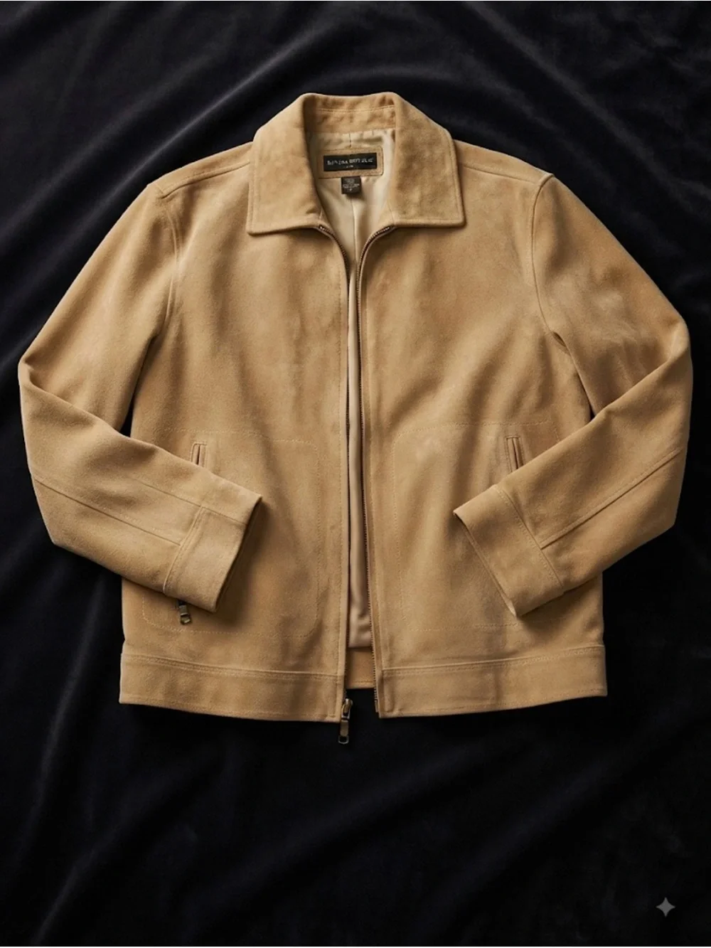 Banana Republic Men's Tan Suede Zip Jacket